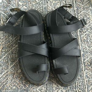 Black Doc Marten Sandals with Platform